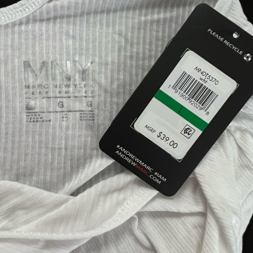 Marc New York Performance Ribbed Tank Top NWT - Picture 3 of 6